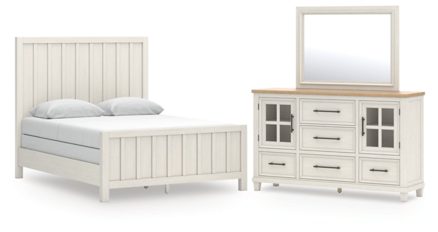 Cama Queen, Cómoda y Espejo Shaybrock - image 1