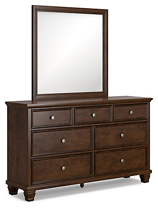 Danabrin Dresser and Mirror, Brown, large
