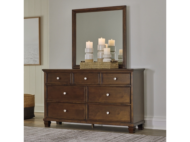 gold and brown dresser Universal Furniture New Lou 12 Drawers Wooden Dresser in Brown main image 1