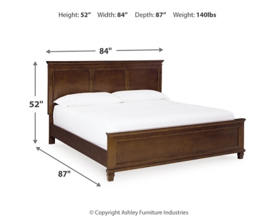 Danabrin King Panel Bed, Brown, large