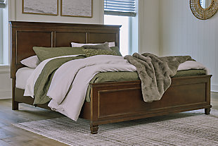 Danabrin California King Panel Bed, Brown, rollover