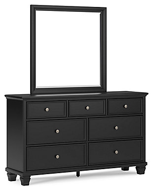 Lanolee Dresser and Mirror, Black, large