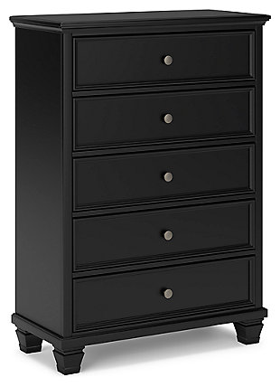 Lanolee Chest of Drawers, Black, large