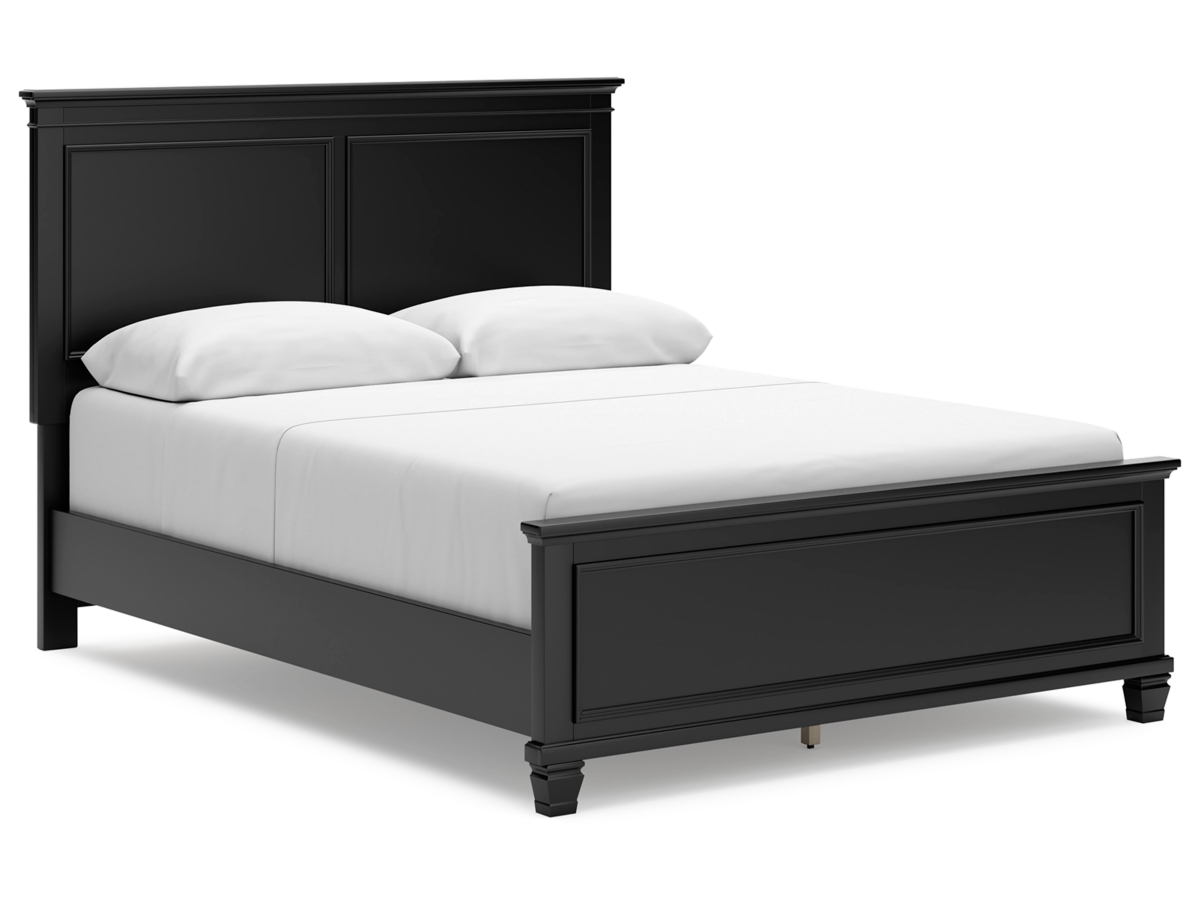 Black queen deals panel bed