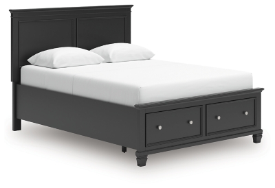 Lanolee Queen Panel Storage Bed, Black, large