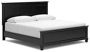 Lanolee King Panel Bed, Black, large