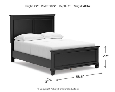 Lanolee Full Panel Footboard Dimensions
