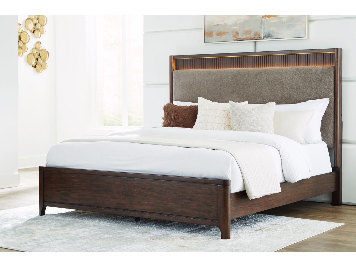 Korestone California King Upholstered Panel Bed | Ashley