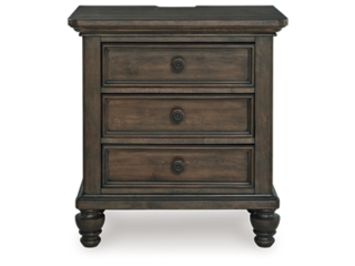 Veramond 28" 3 Drawer Charging Nightstand