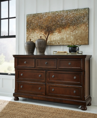 B697-31 Porter 7 Drawer Dresser, Rustic Brown sku B697-31