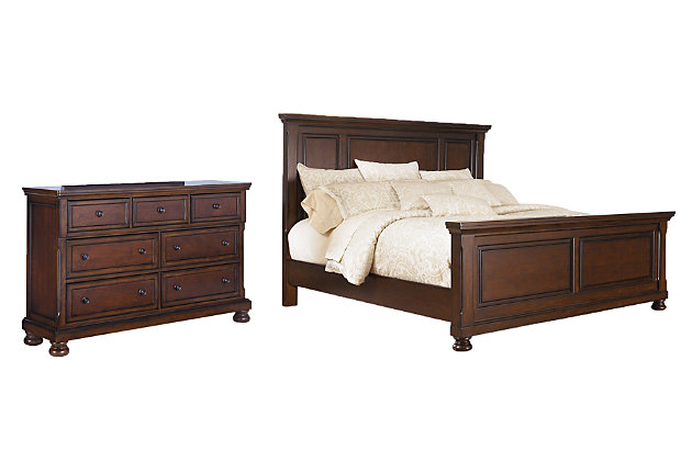 Porter Queen Panel Bed With Dresser, Ashley Furniture Porter Dresser Measurements