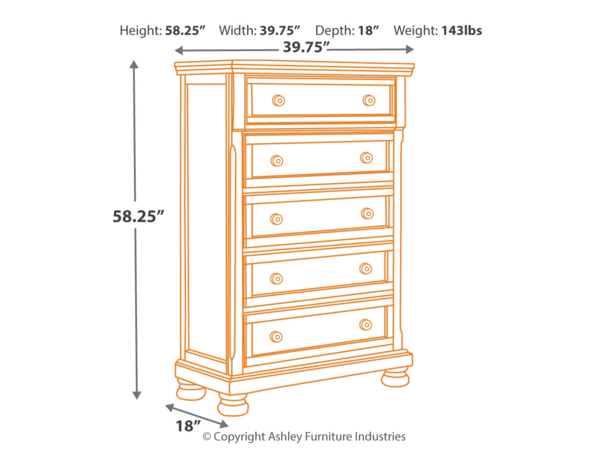 Porter 5 Drawer Chest of Drawers