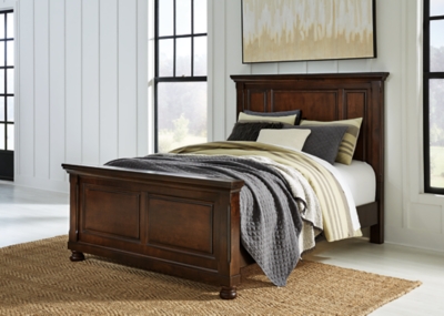 Porter Queen Panel Bed, Rustic Brown, large