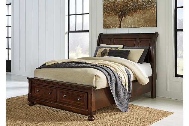 Porter Queen Sleigh Storage Bed Ashley, Ashley Furniture Queen Headboard And Footboard