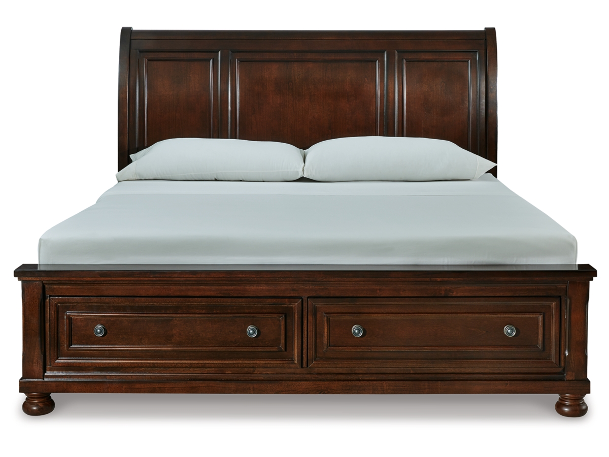 Porter King Sleigh Bed with 2 Storage Drawers