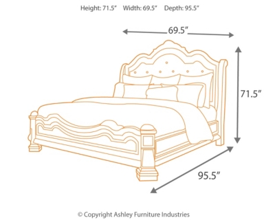 Ashley Ledelle King Poster Bed, Raleigh, Same Day Delivery