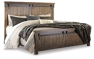 Lakeleigh Queen Panel Bed, Brown, large