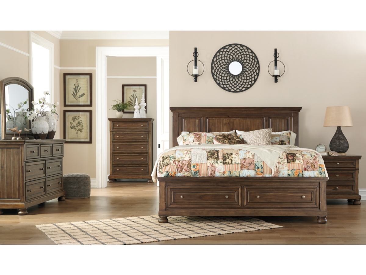 Ashley furniture full size bed with storage online