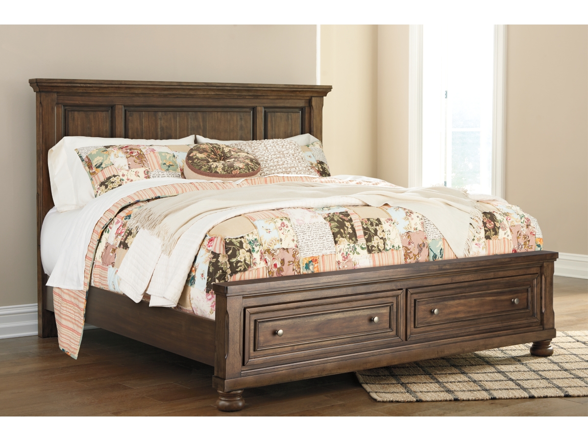 Flynnter Queen Storage Bed - Medium Brown Flynnter Queen Storage Bed - Medium Brown