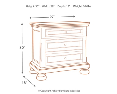 Flynnter Nightstand, Medium Brown, large