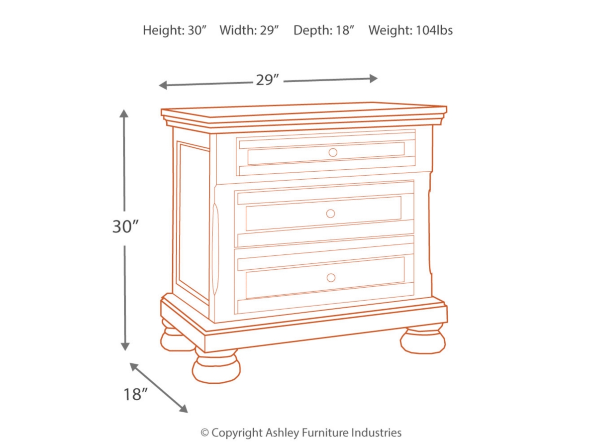 Flynnter Nightstand - Medium Brown