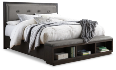 Hyndell King Upholstered Panel Bed with Storage