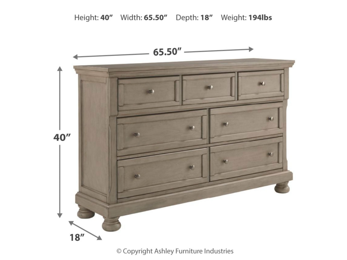Lettner Dresser - Light Gray