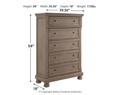 Lettner Chest of Drawers, Light Gray, large