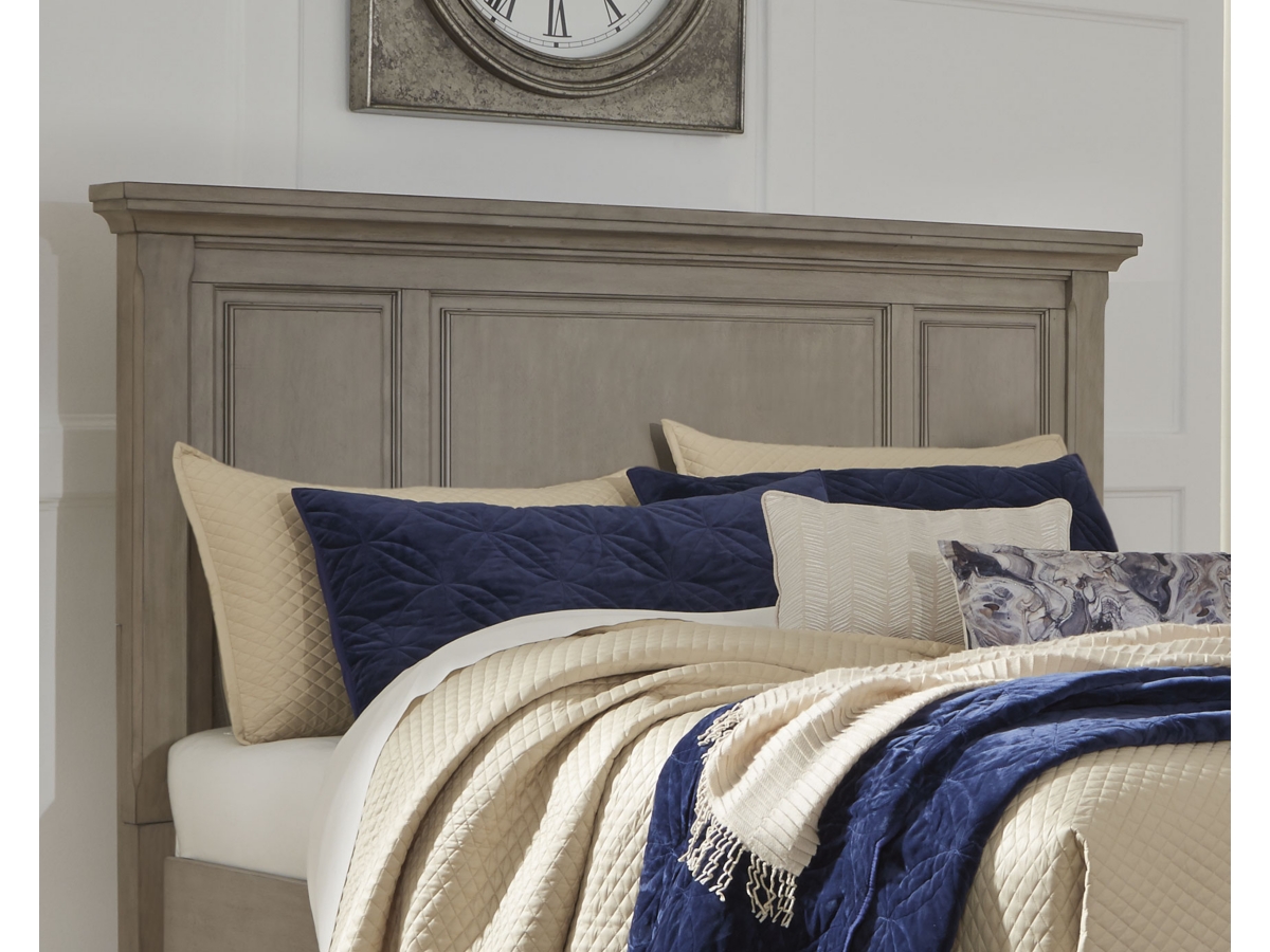 Lettner Panel Headboard - Light Gray