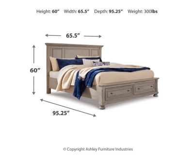 Lettner queen deals panel storage bed