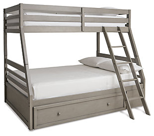 Lettner Twin over Full Bunk Bed with 1 Large Storage Drawer, , large