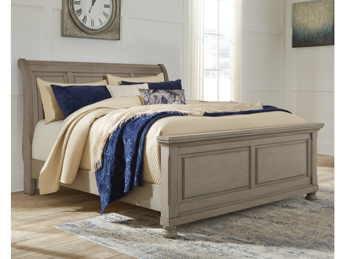 Lettner Queen Sleigh Bed - Light Gray Lettner Queen Sleigh Bed - Light Gray