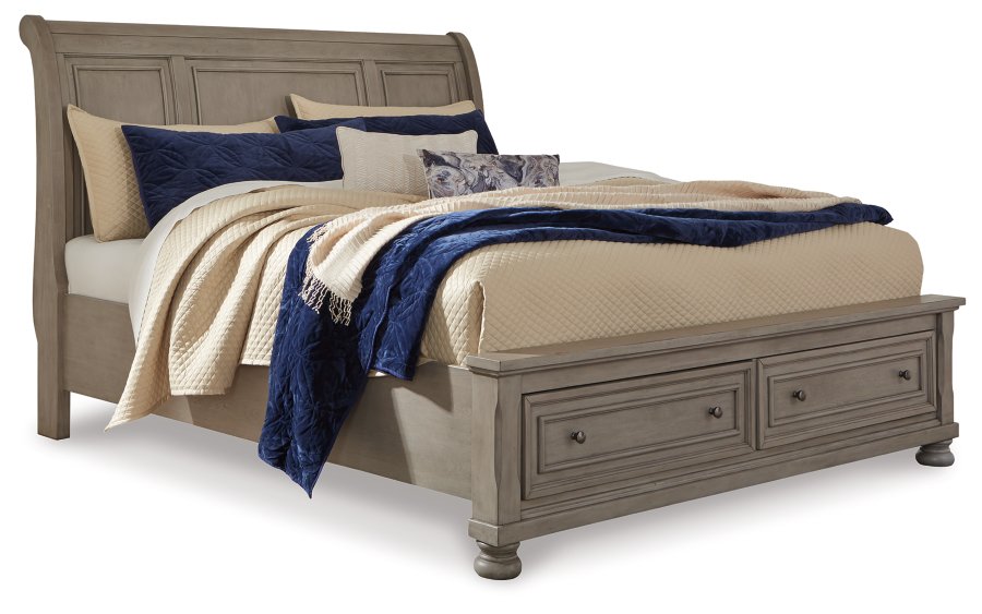 Lettner Queen Sleigh Bed with 2 Storage Drawers - image 1