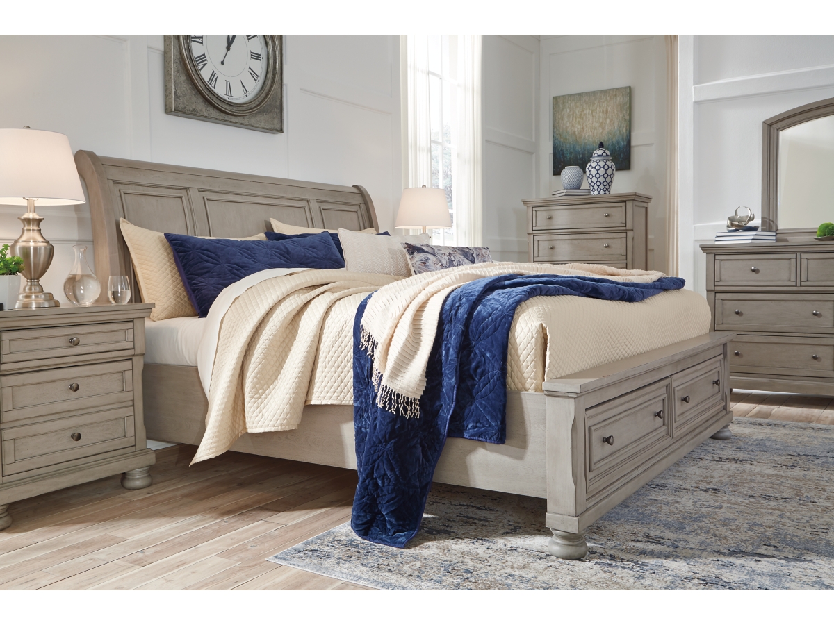 Lettner king storage deals bed