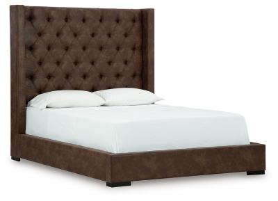 Steenlage Queen Upholstered Bed, Brown, large