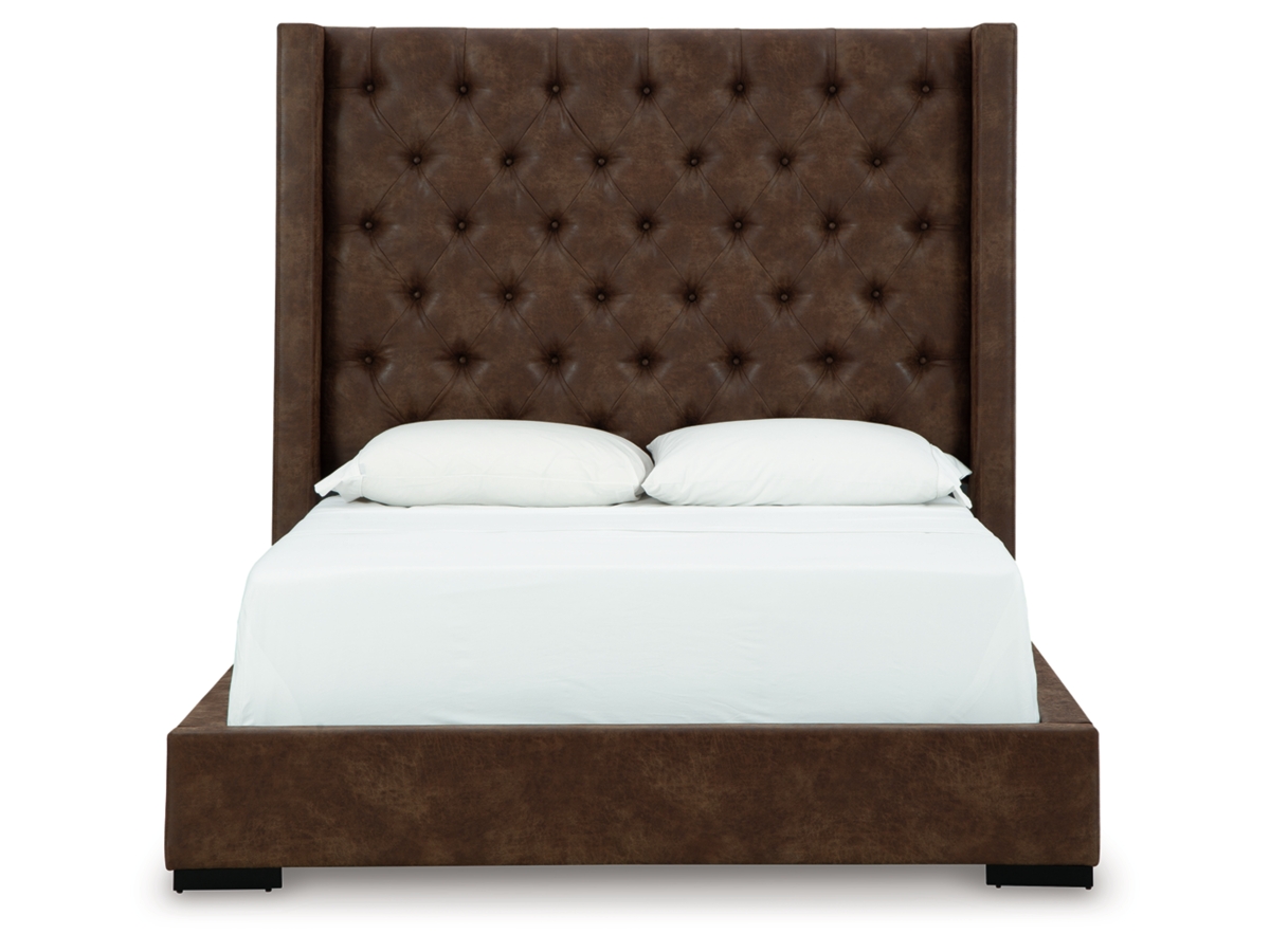 Steenlage Queen Faux Leather Upholstered Bed