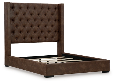 Steenlage Queen Upholstered Bed, Brown, large