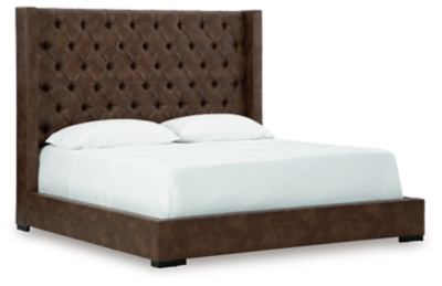 Steenlage King Upholstered Bed, Brown, large