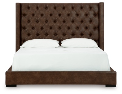 Steenlage Queen Upholstered Bed, Brown, large