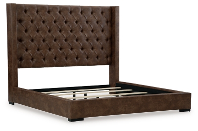 Steenlage Queen Upholstered Bed, Brown, large