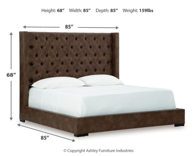 Steenlage Queen Upholstered Bed, Brown, large