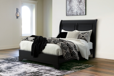 APK-B739-QSB Chylanta Queen Sleigh Bed, Black sku APK-B739-QSB