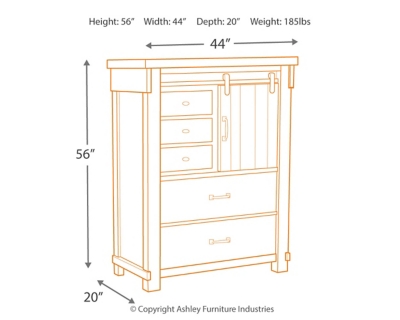 Brashland Chest of Drawers, White, large