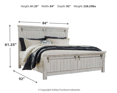 Brashland California King Panel Bed, White, large