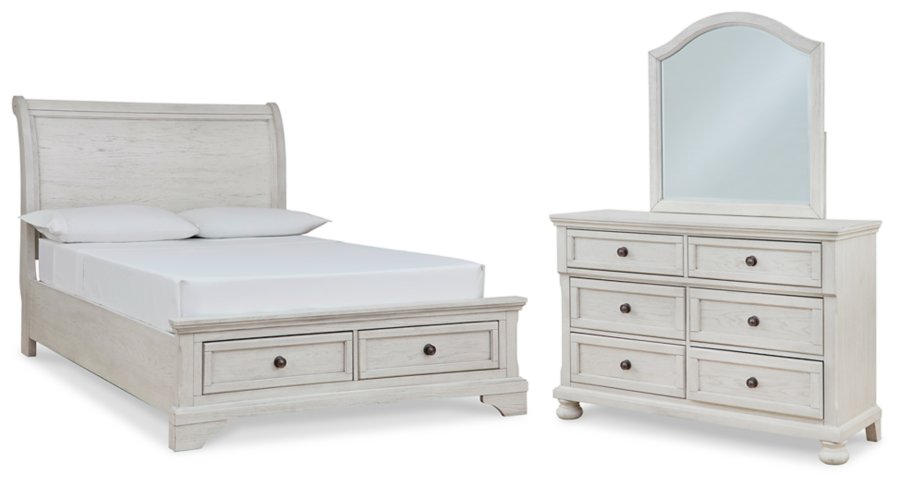 Cama con trineo, cómoda y espejo Robbinsdale Full - image 1