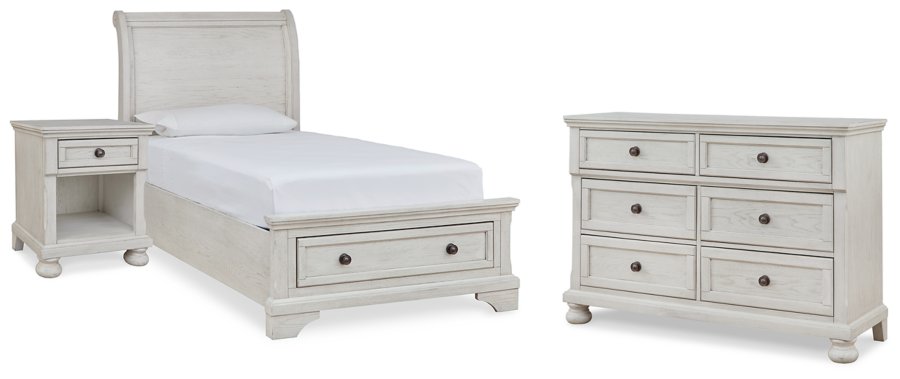 Cama trineo de almacenamiento, cómoda y mesita de noche Robbinsdale Twin - image 1