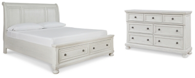Robbinsdale California King Sleigh Bed with Storage with Dresser, , large