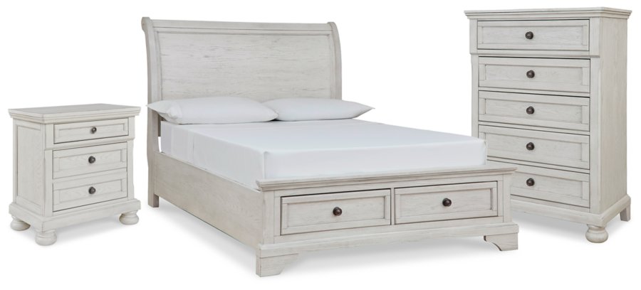 Cama con Almacenaje Tipo Trineo, Cómoda y Mesita de Noche Robbinsdale - image 1