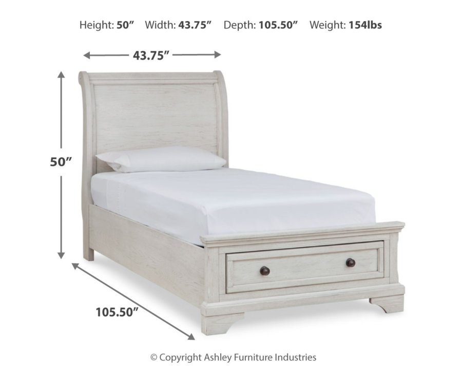 Cama trineo de almacenamiento, cómoda y mesita de noche Robbinsdale Twin - image 10