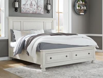 King bed frame with on sale headboard ashley furniture